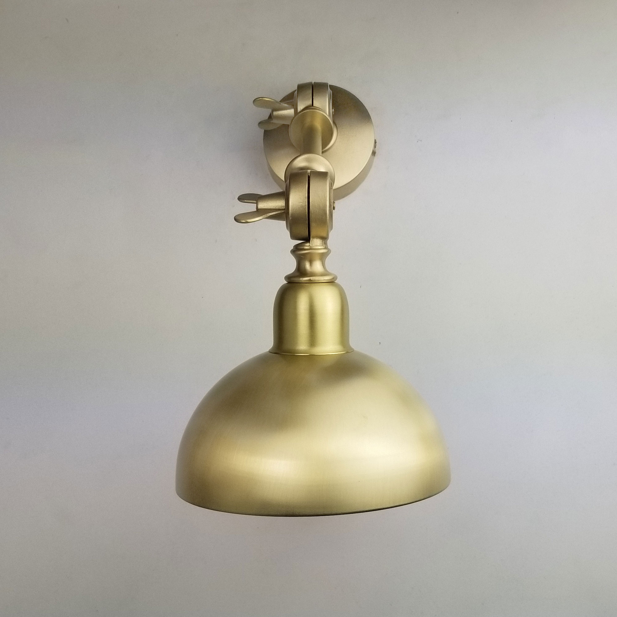 Double Jointed Adjustable Brass Wall Light - E2 Contract Lighting