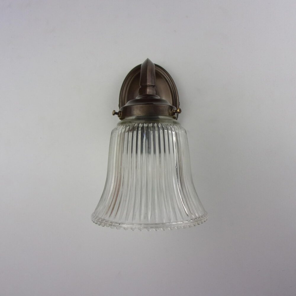 Traditional Brass Wall Light with Prismatic Glass Teardrop Shade Brochure