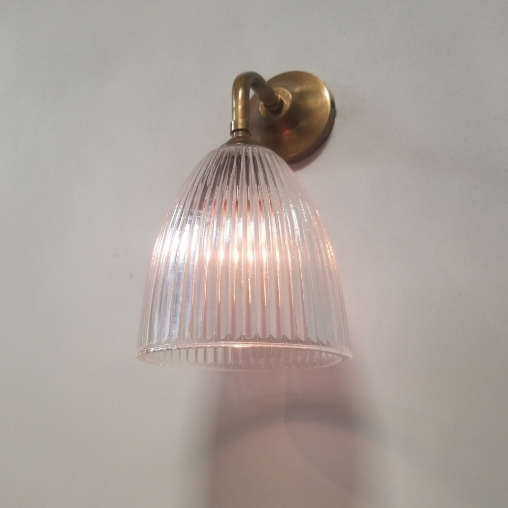 Traditional Brass Wall Light With Prismatic Glass Brochure