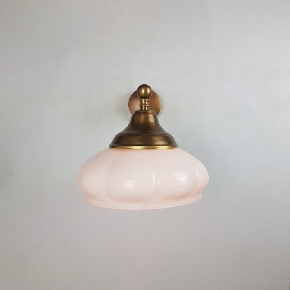 Traditional Brass Wall Light with Glass Brochure