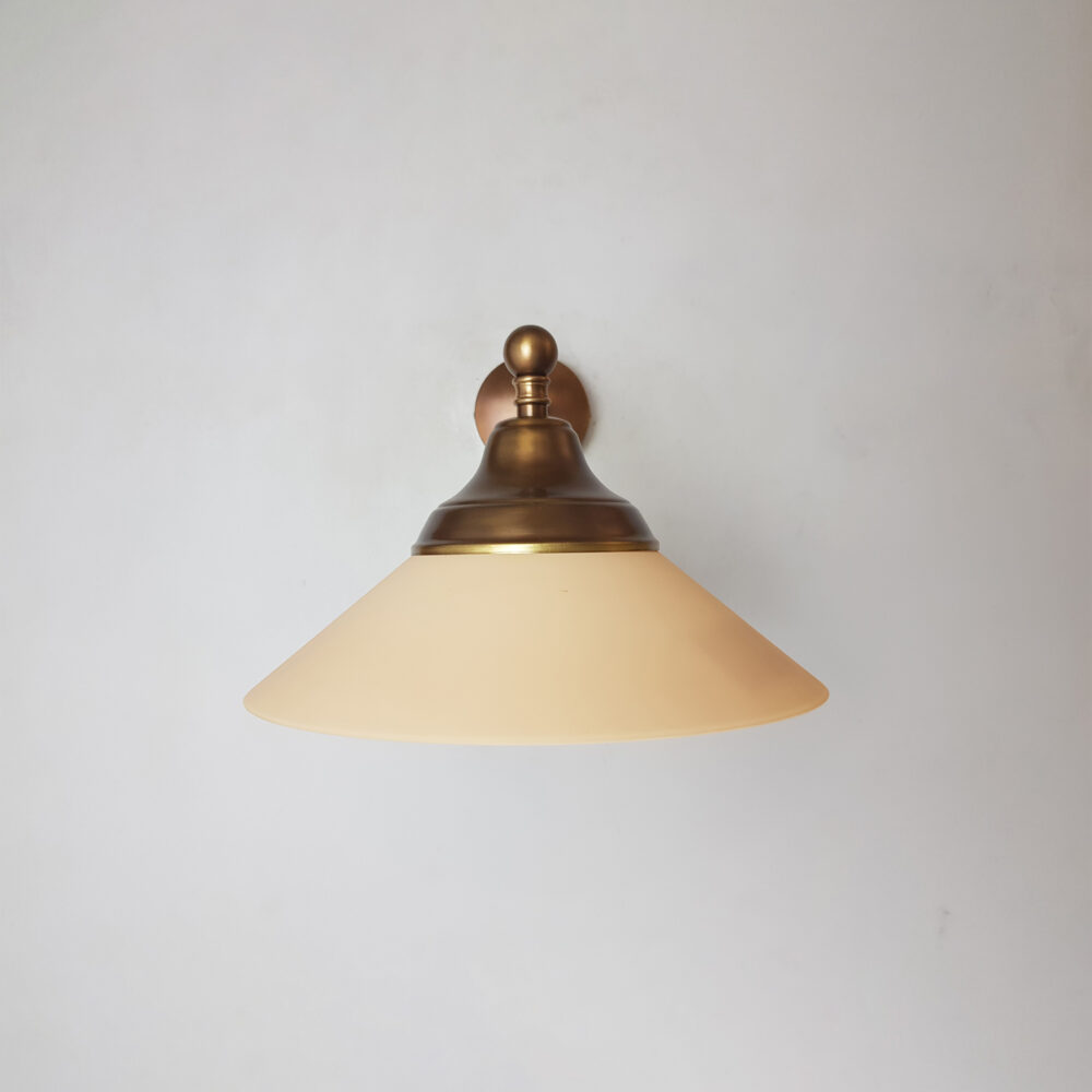 Traditional Brass Wall Light with Glass Brochure