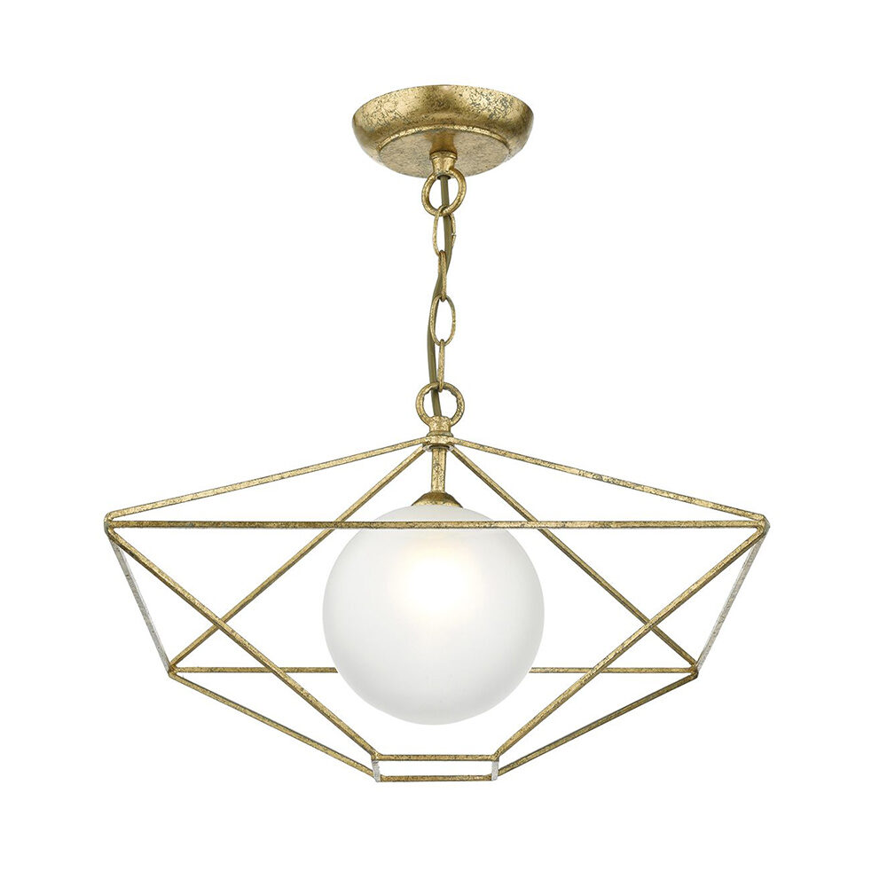 7 Light Satin Brass Pendant Ceiling