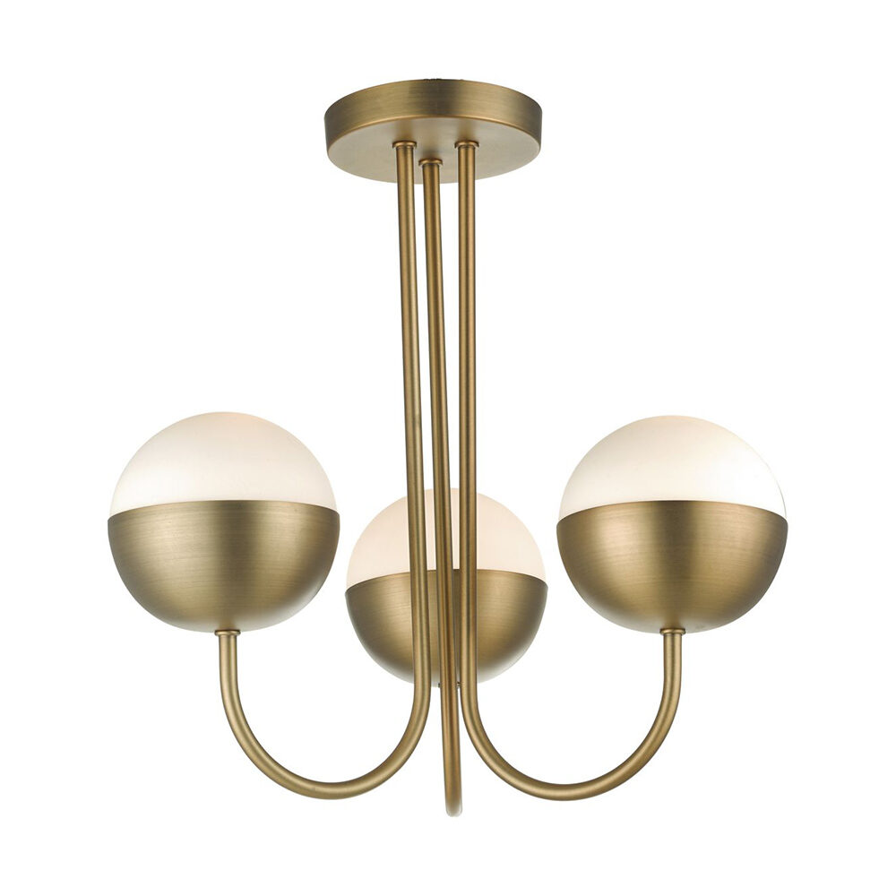 Satin Brass & Cut Glass Pendant Ceiling