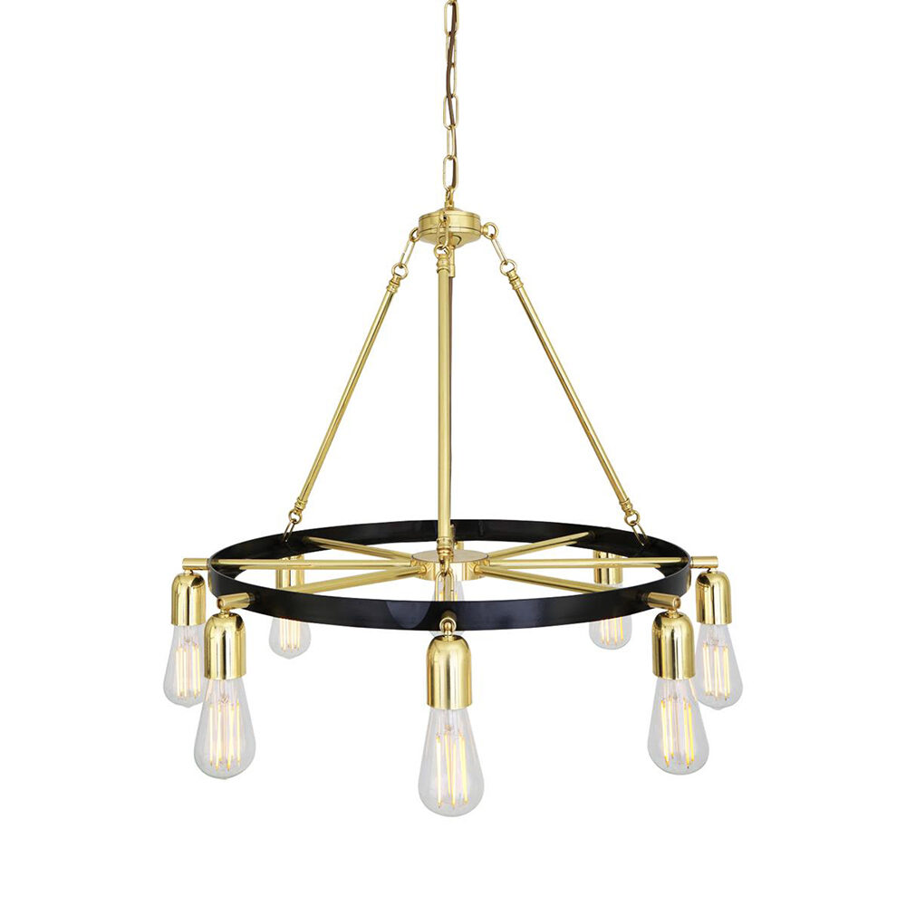 Polished Brass & Opal Globe Pendant Ceiling