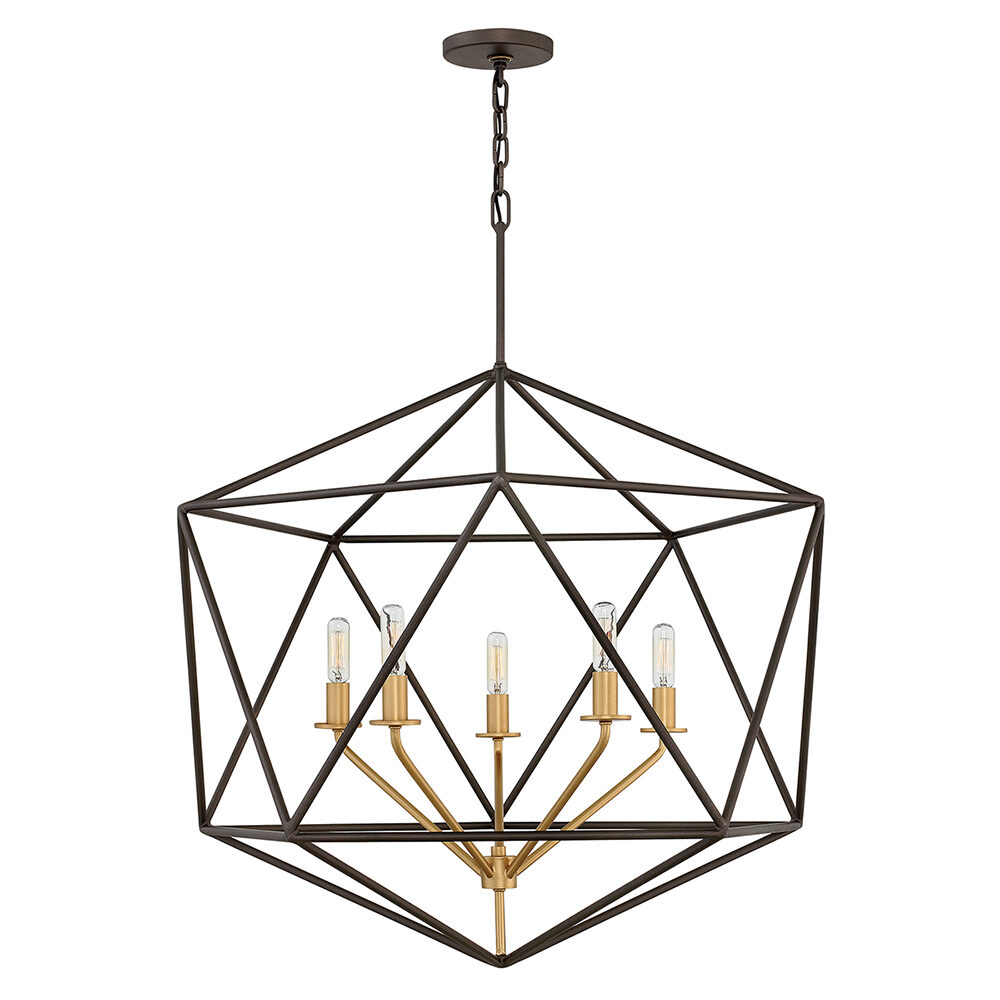 Glass And Aged Brass Pendant Ceiling