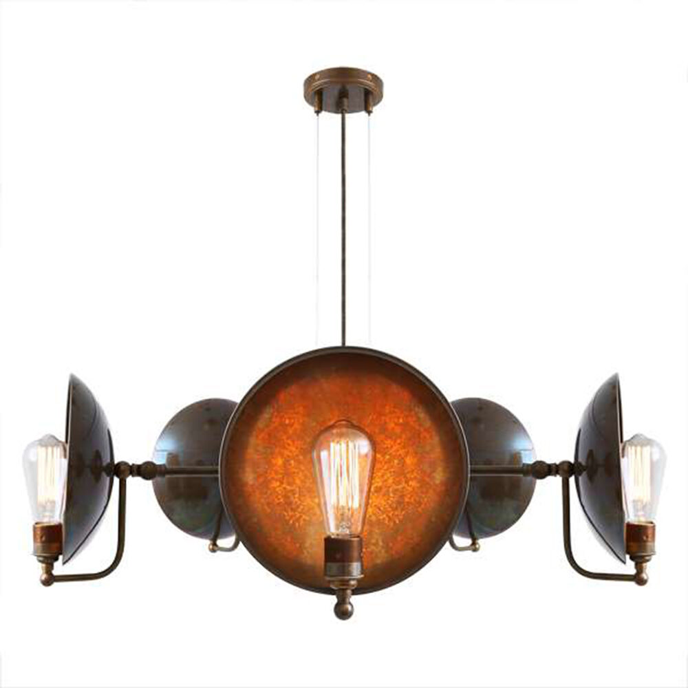 5 Light Antique Brass Chandelier Ceiling