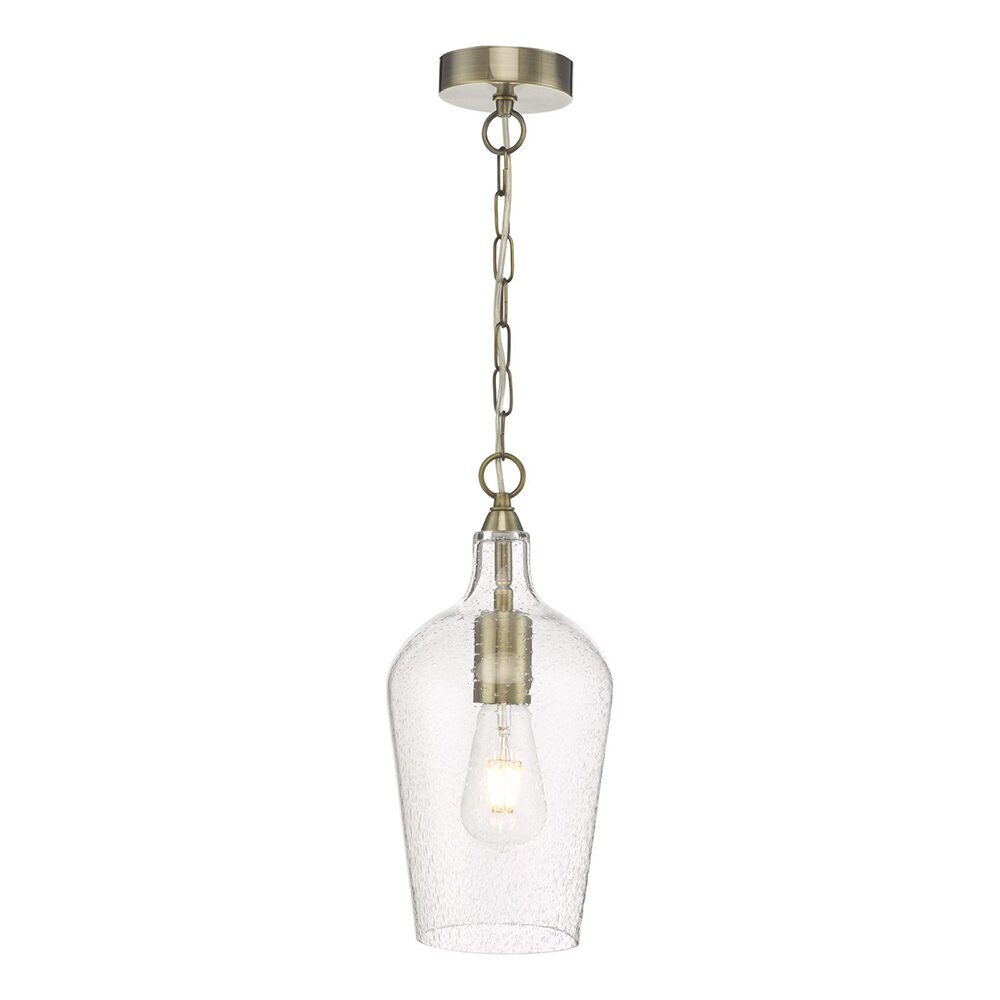 13 Light Satin Brass Pendant With Frosted Ribbed Glass Pendants