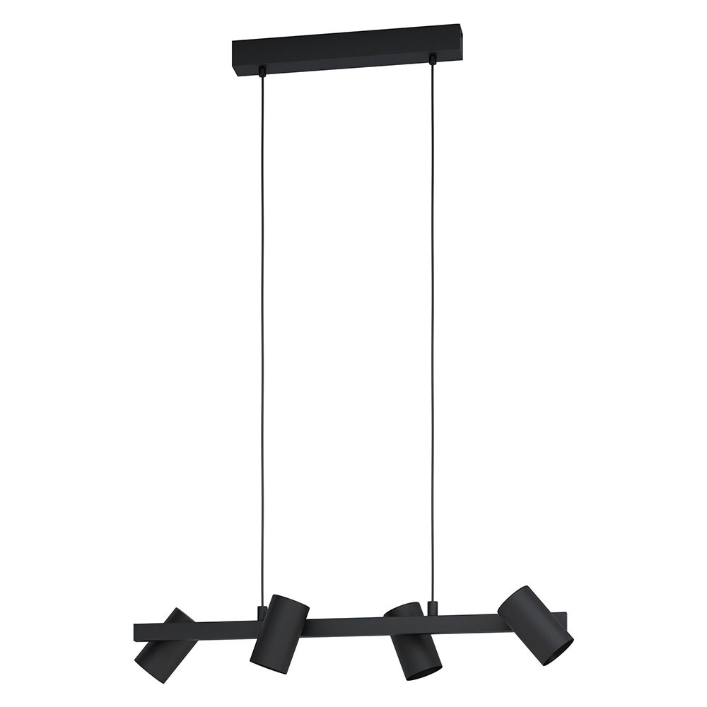 1 Light Black & Wood Pendant Ceiling