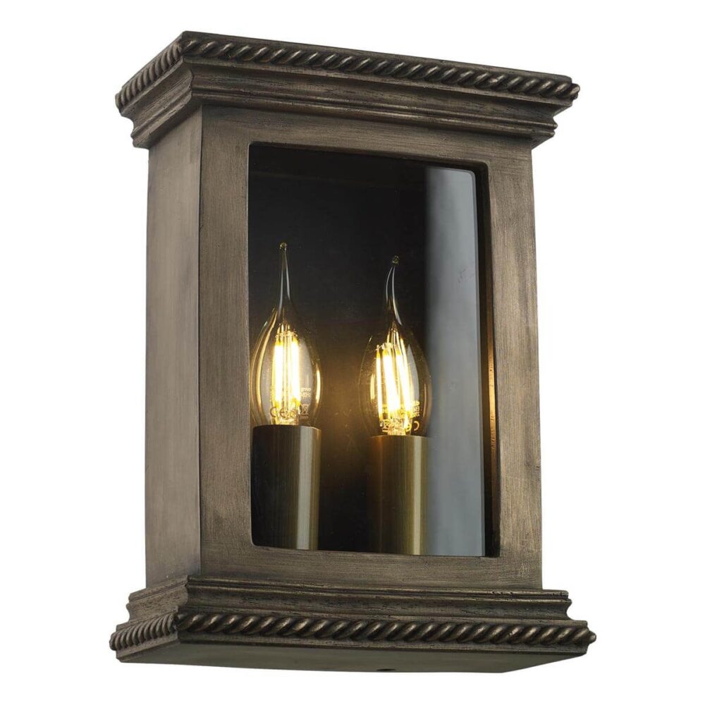 Acrylic & Matt Grey Outdoor Wall Light Lighting