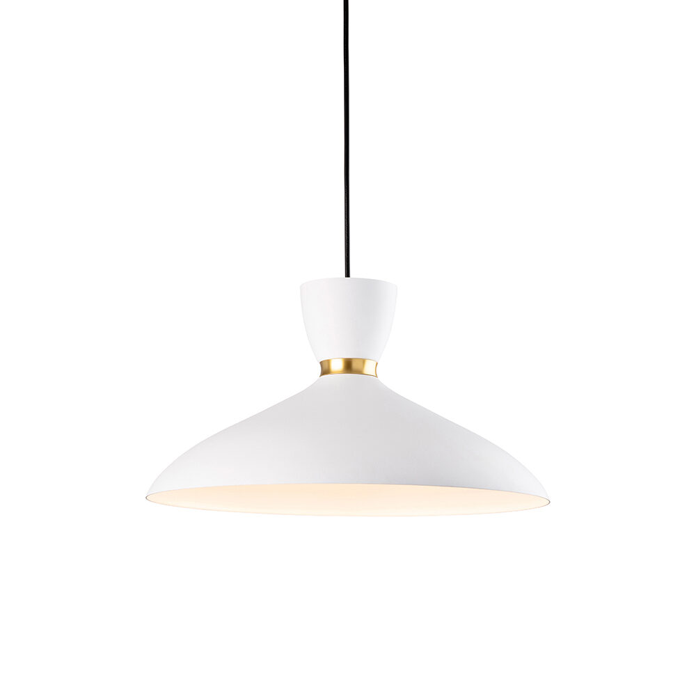 Amber Glass Pendant with Brushed Brass Lampholder Ceiling