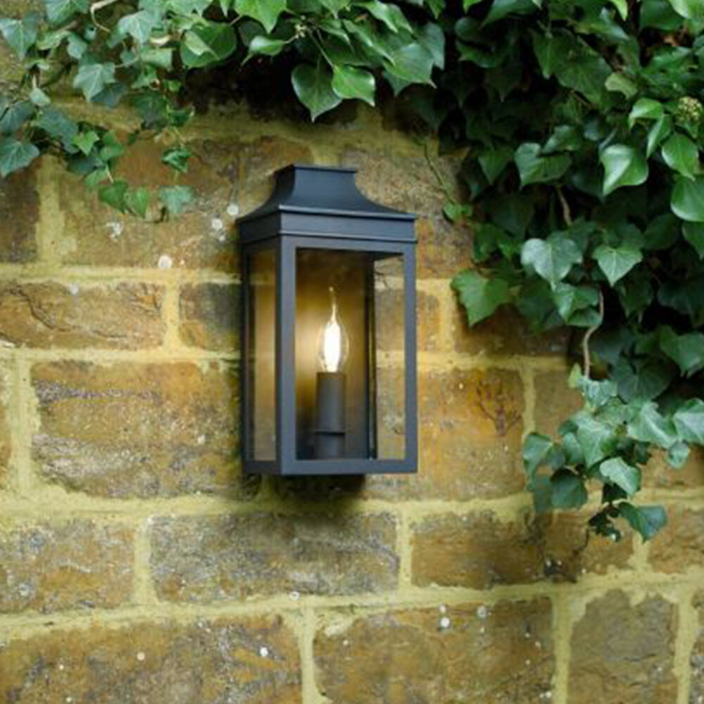 Double Weathered Brass Outdoor Lantern Lighting