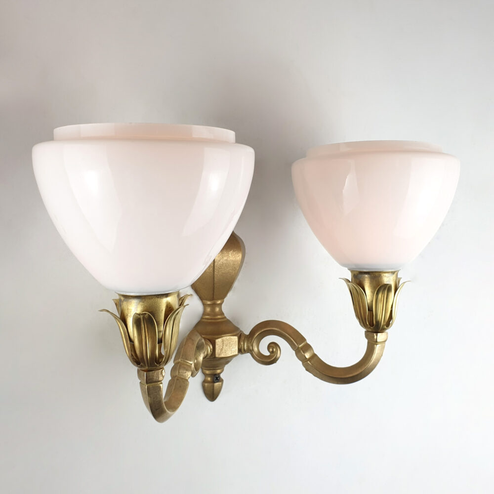 Double Arm Wall Light with Opal Faceted Glass Brochure
