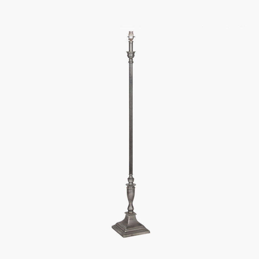Grey and White Wood Floor Lamp (Base Only) Floor Lamps