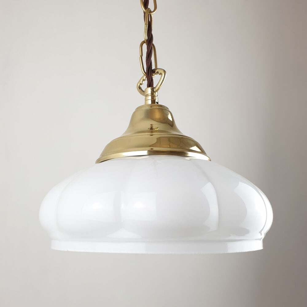 Brass Pendant with Flower Glass Shade Brochure