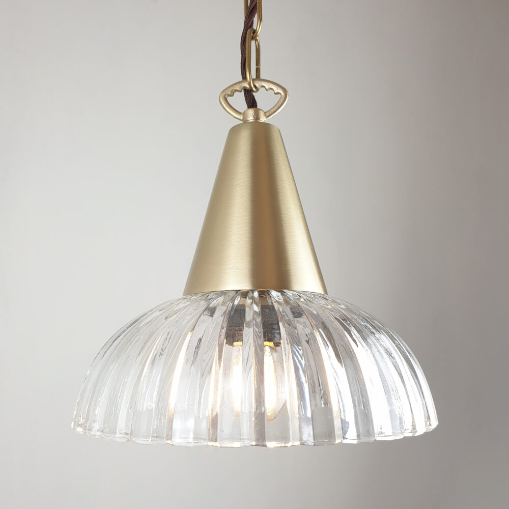 Brass Cone Pendant with Green Shade Brochure