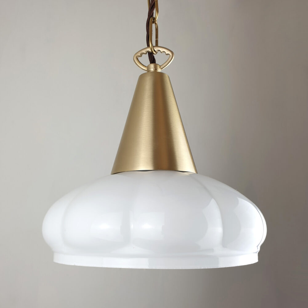 Brass Cone Pendant with Holophane Glass Dome Brochure