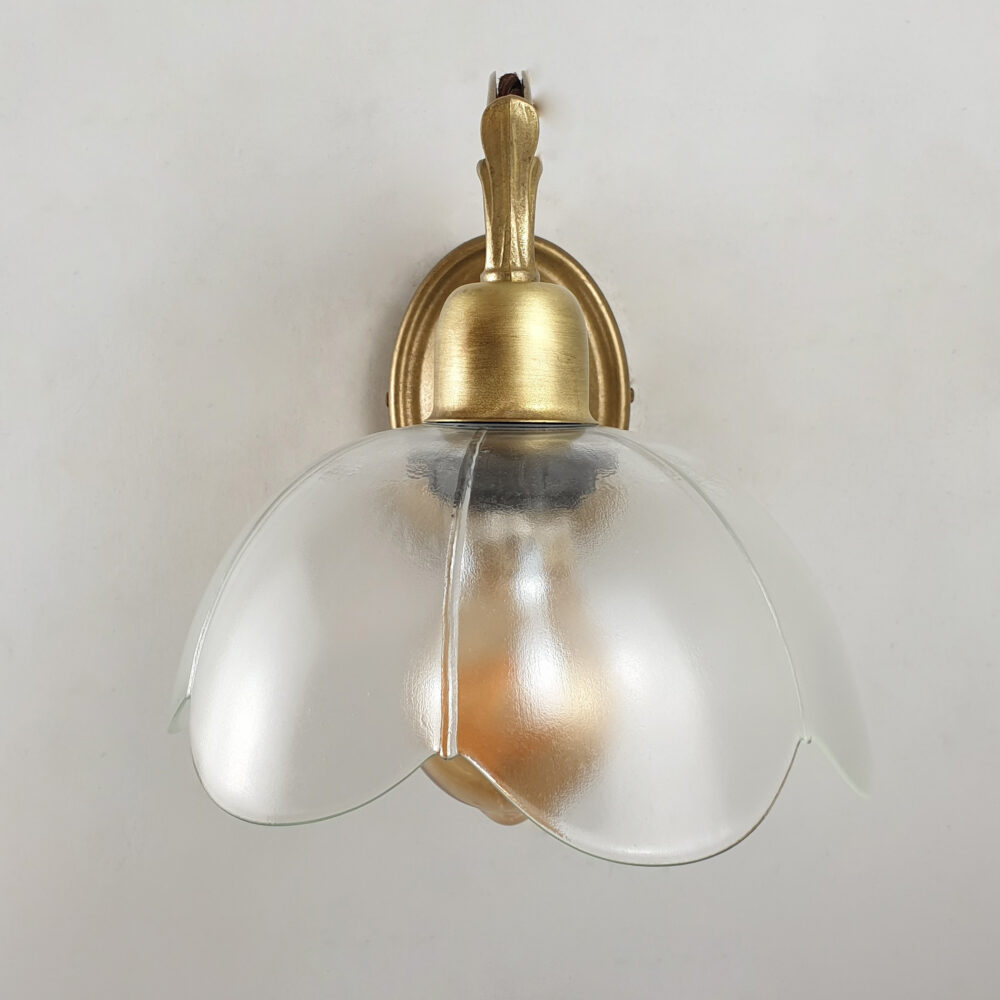 Brass Wall Light with Flower Shade Brochure