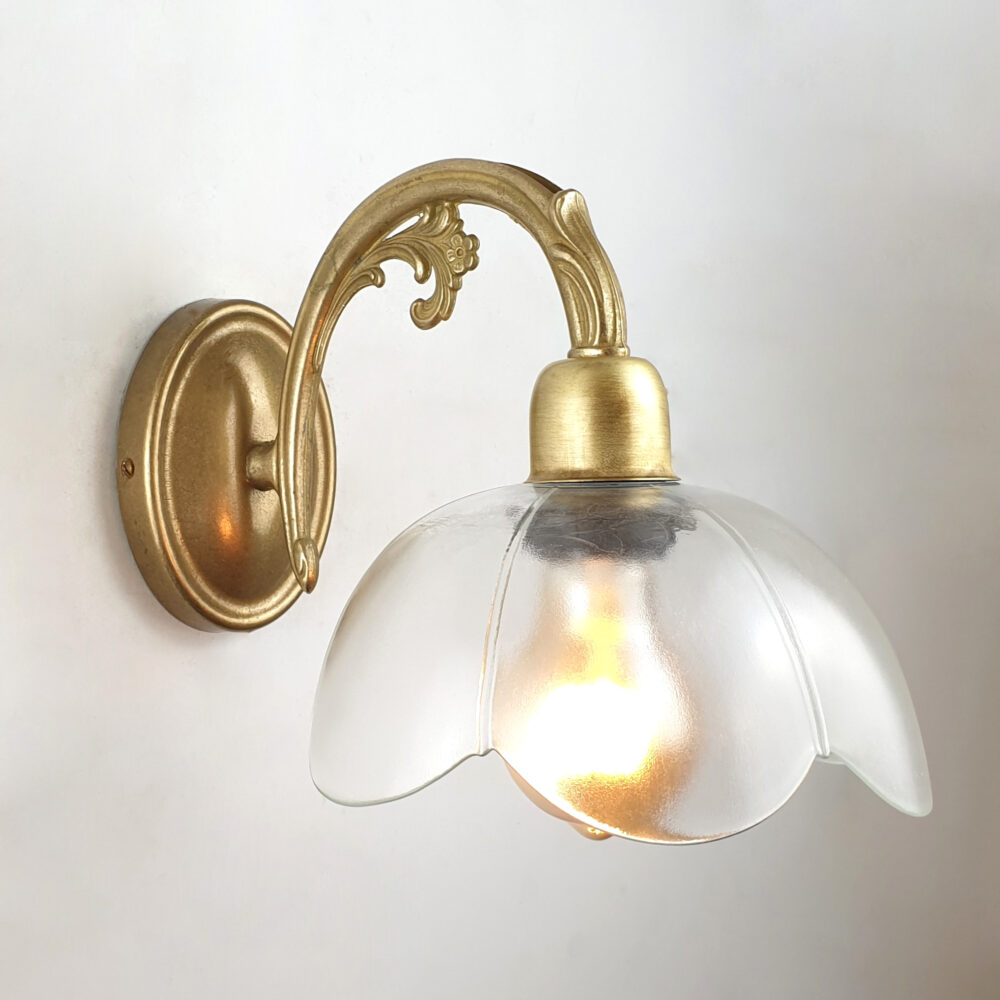 Brass Wall Light with Opal Cone Brochure