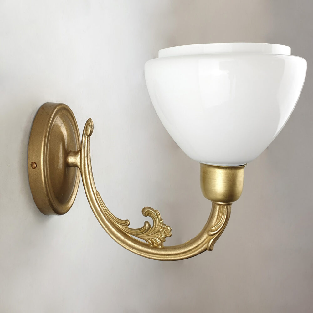 Brass Wall Light with Flower Shade Brochure