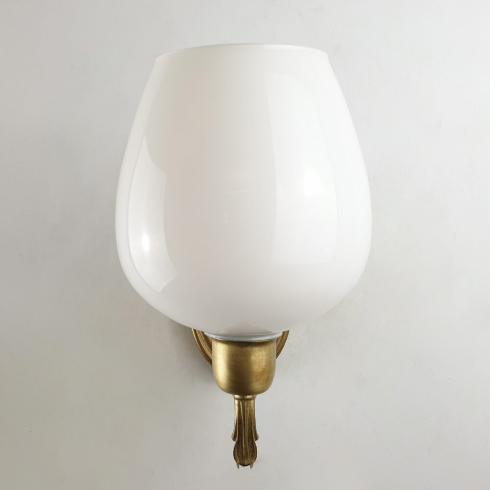 Brass Wall Light with Opal Teardrop Brochure