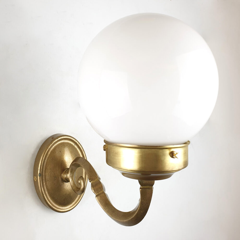 Brass Wall Light with Glass Globe Brochure