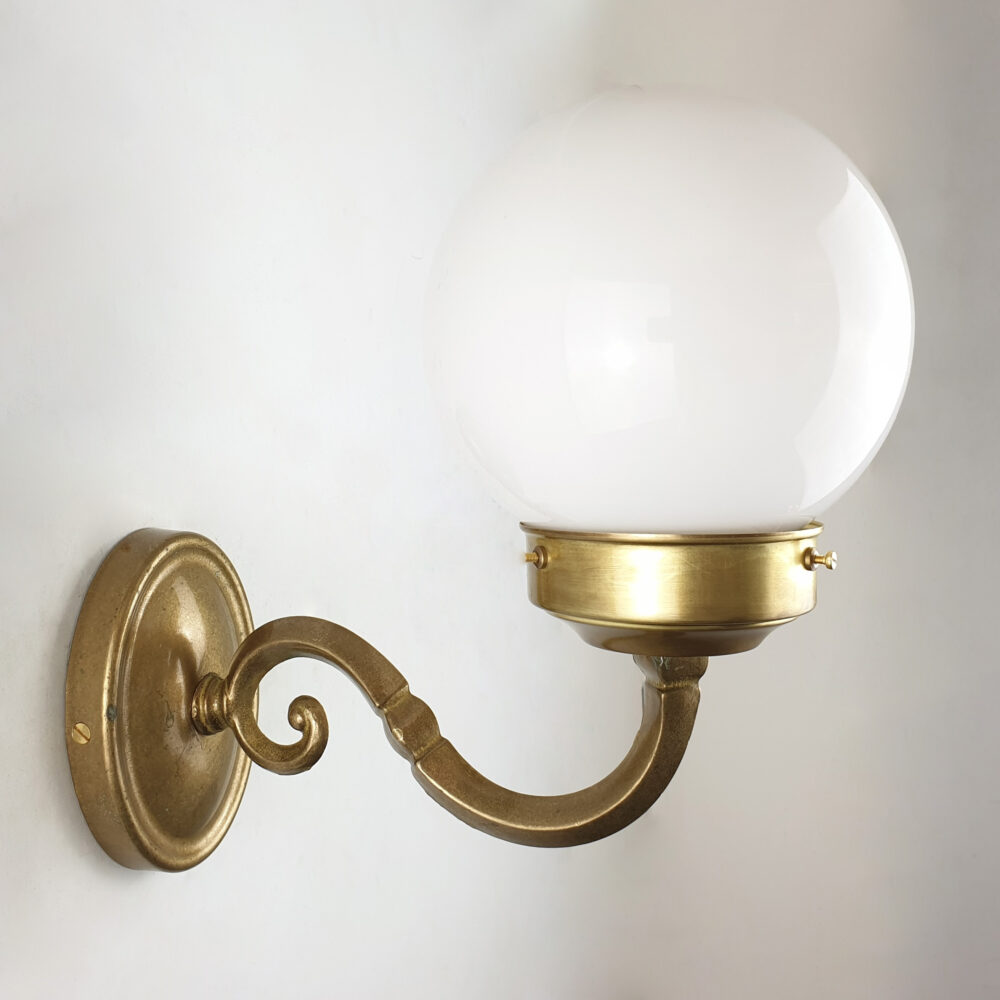 Brass Wall Light with Glass Globe Brochure