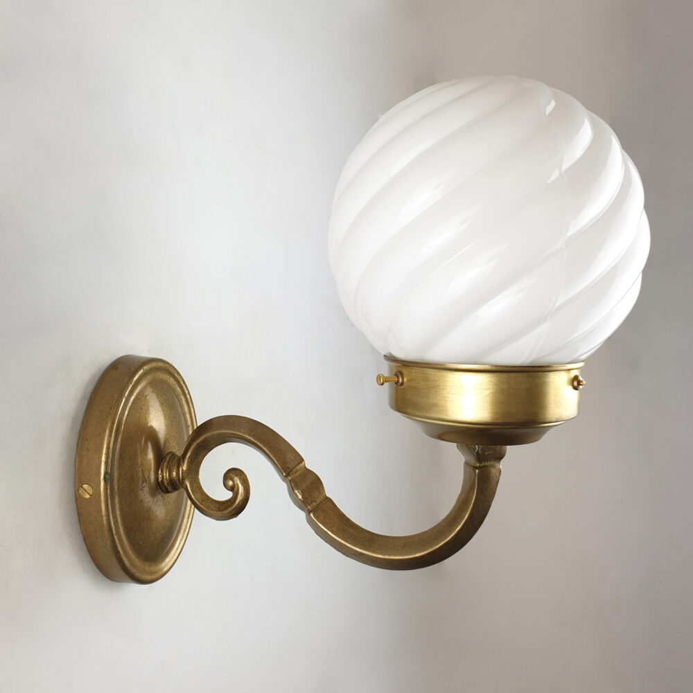 Brass Wall Light with Glass Globe Brochure