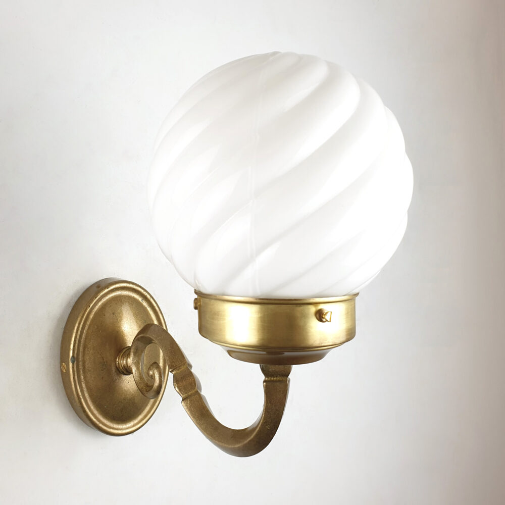 Brass Wall Light with Glass Globe Brochure