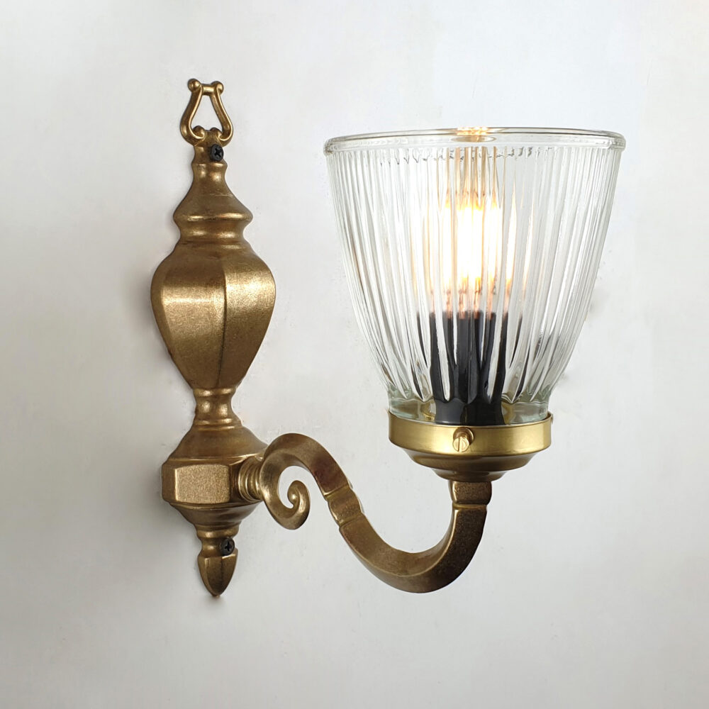 Brass Wall Light with Flower Shade Brochure