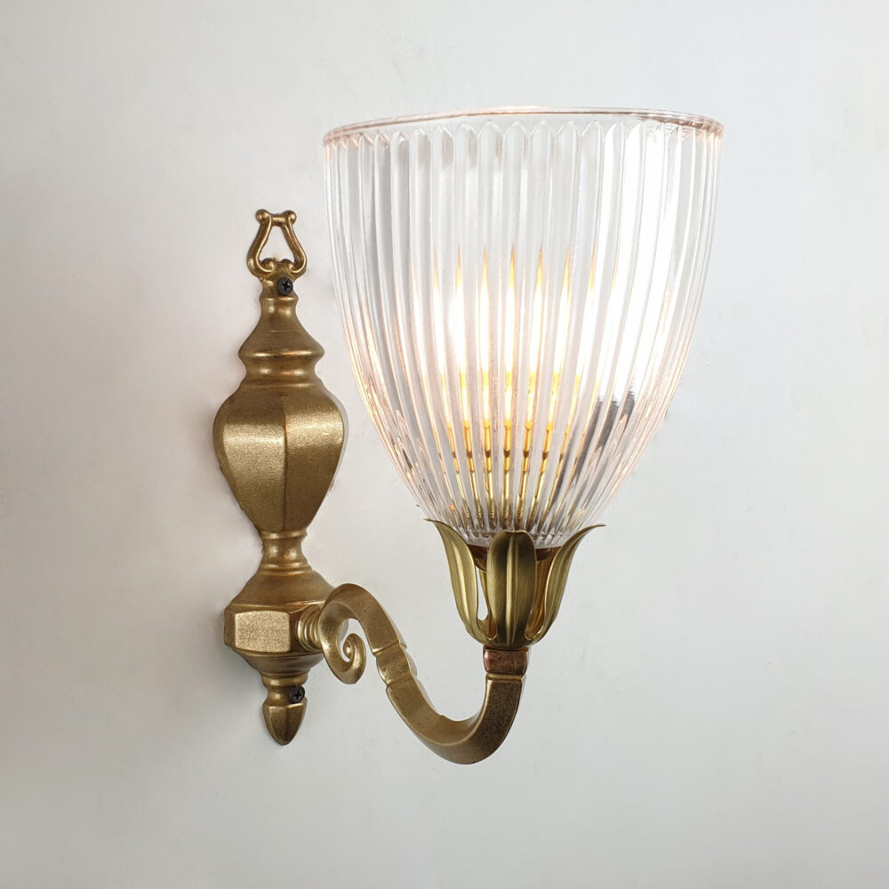 Brass Wall Light with Opal Cone Brochure