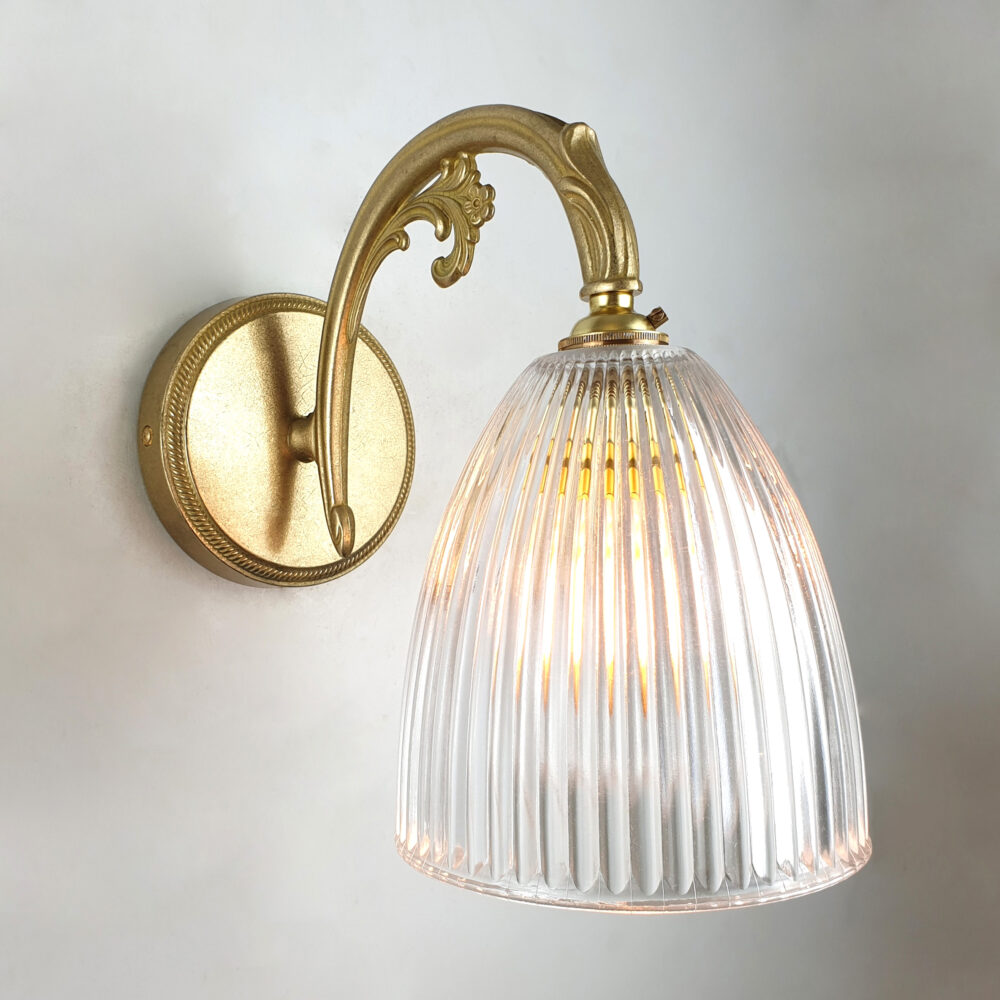 Brass Wall Light with Large Prismatic Cone Brochure