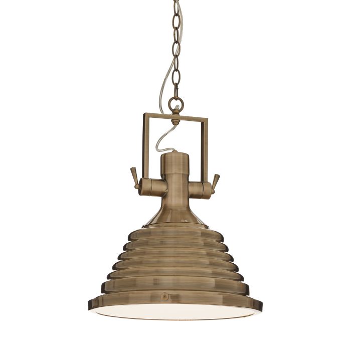 Ribbed Nickel Pendant Ceiling