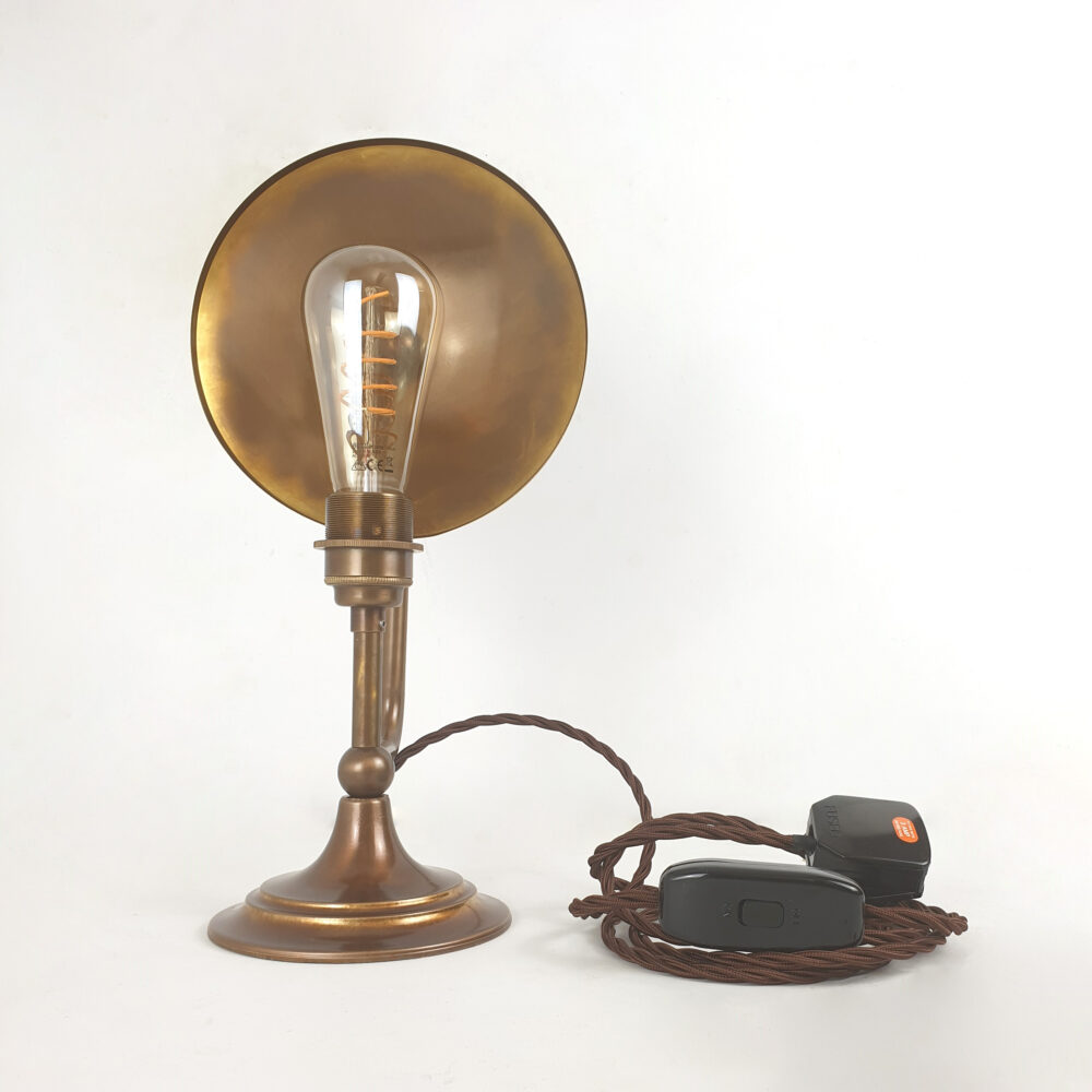 Distressed Brass Dish Table Lamp Brochure