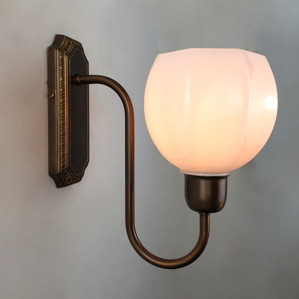 Swan Neck Opal Glass Wall Light Brochure