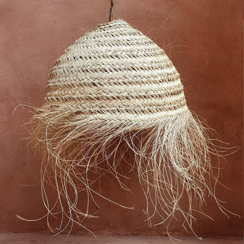 Raffia and Palm Tiered Pendant Ceiling