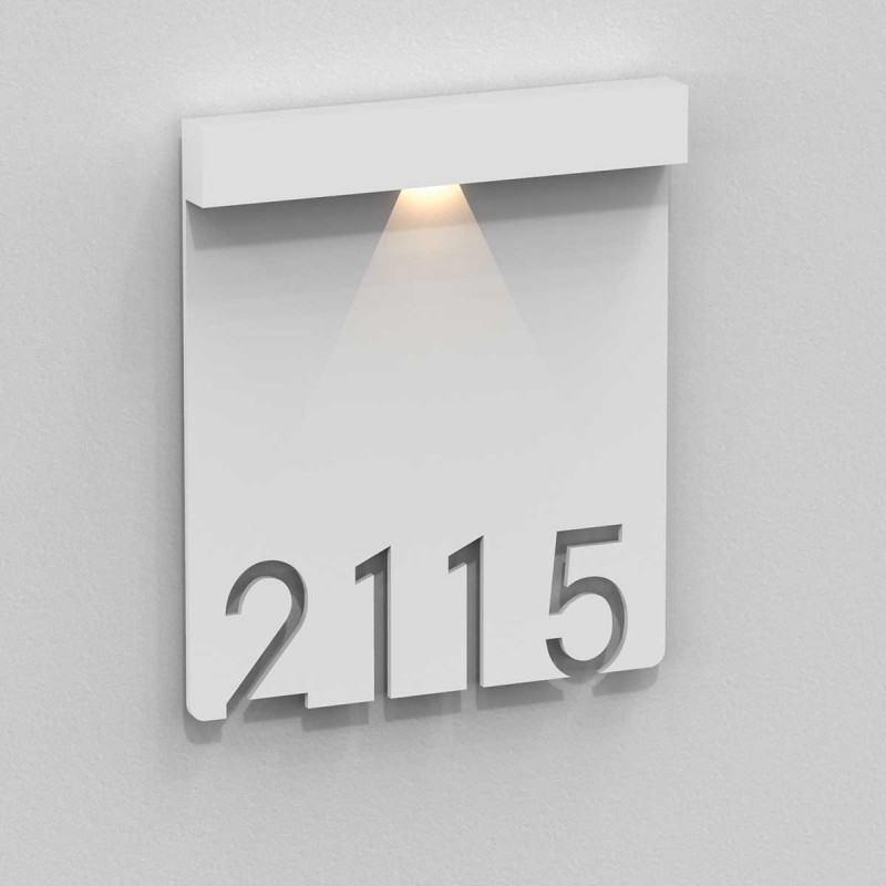 Small Box Room Number Wall Light Lighting