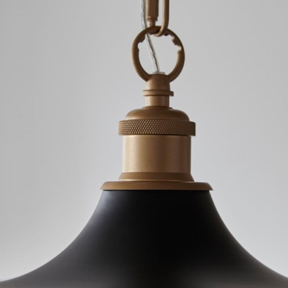 Black and Gold Dish Pendant Ceiling