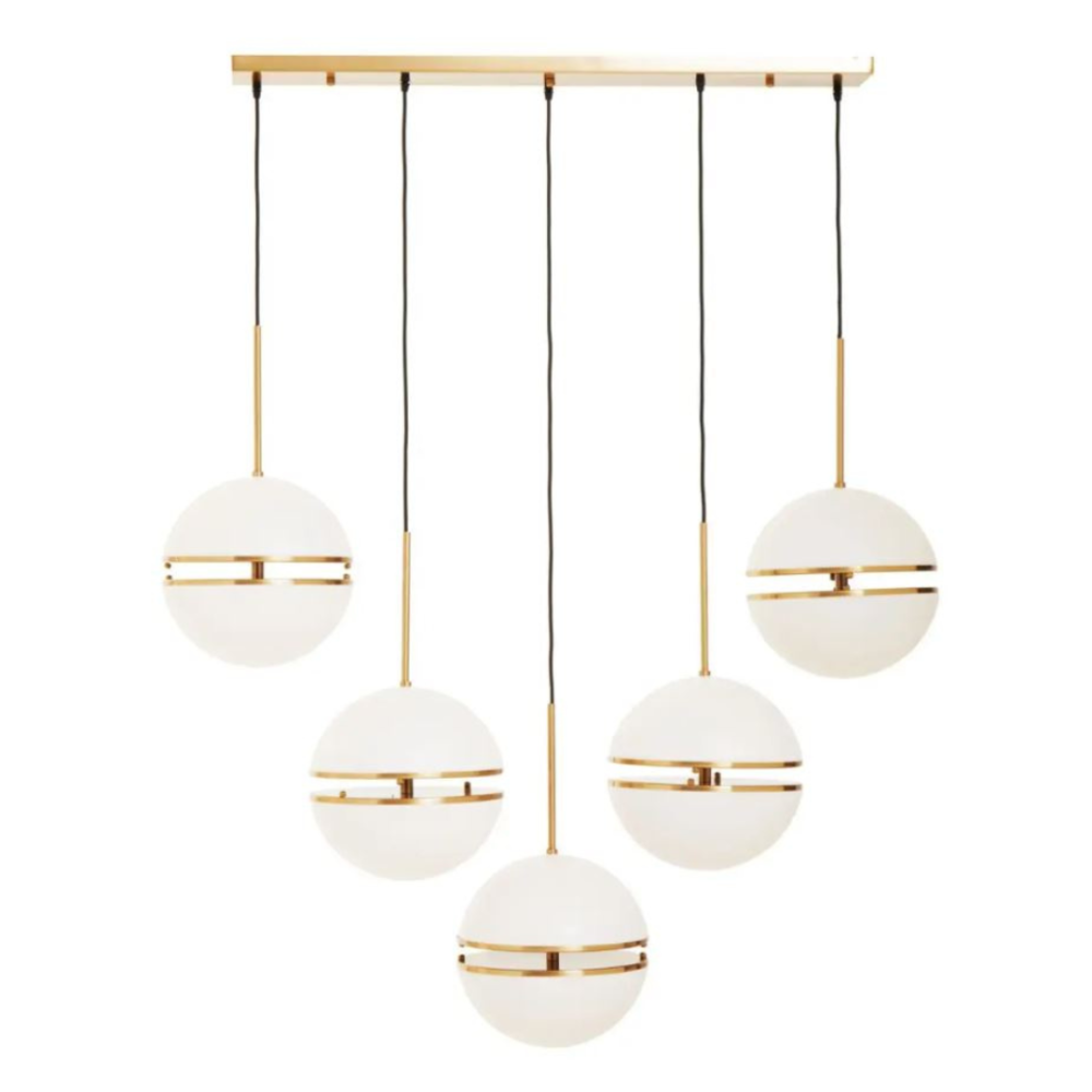 Five Light Split Globe Pendant Ceiling