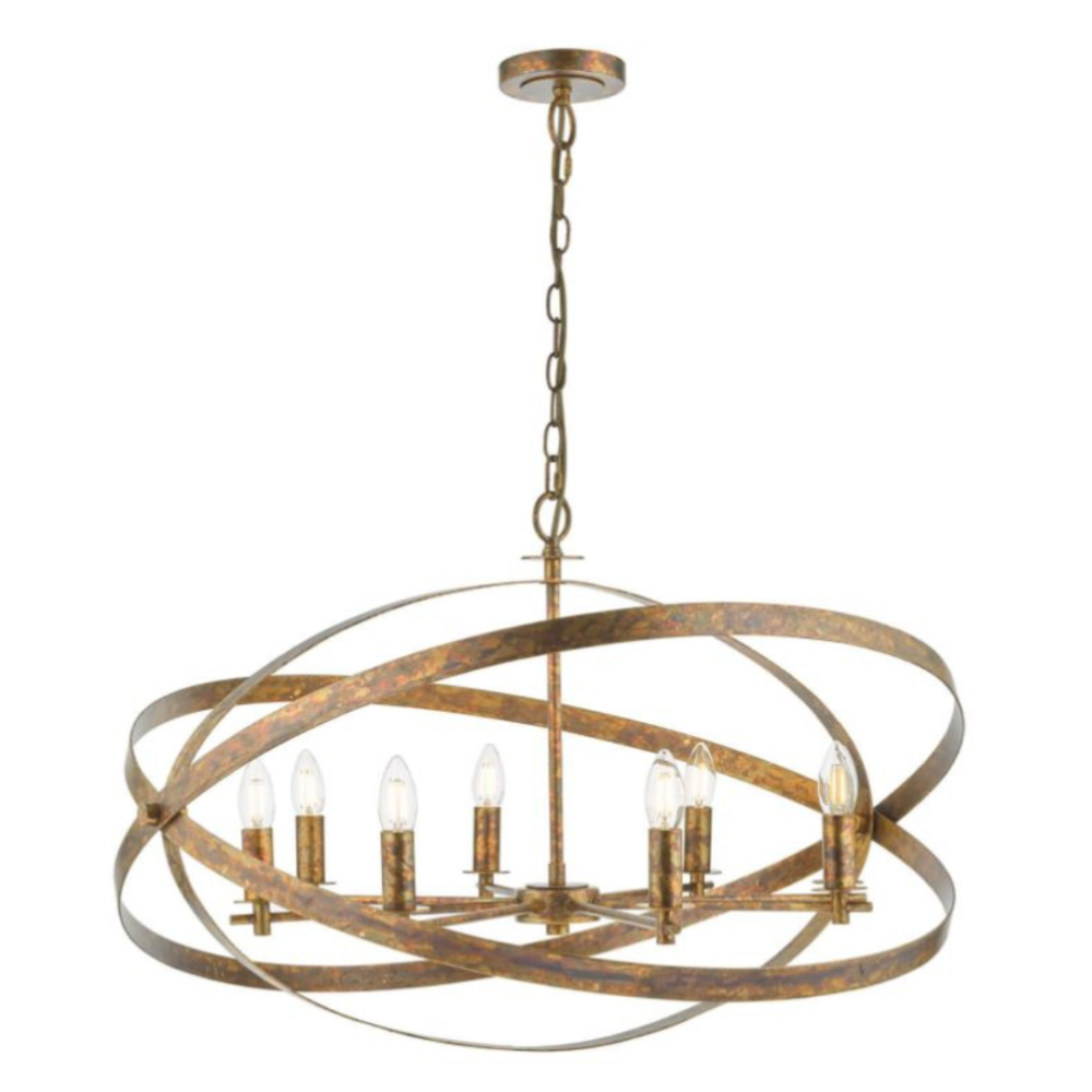 Mottled Copper Ring Pendant Ceiling