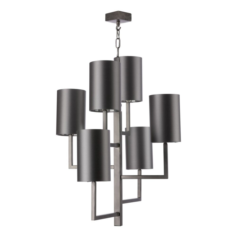 6 Light Angular Pendant With Optional Bespoke Shades Ceiling