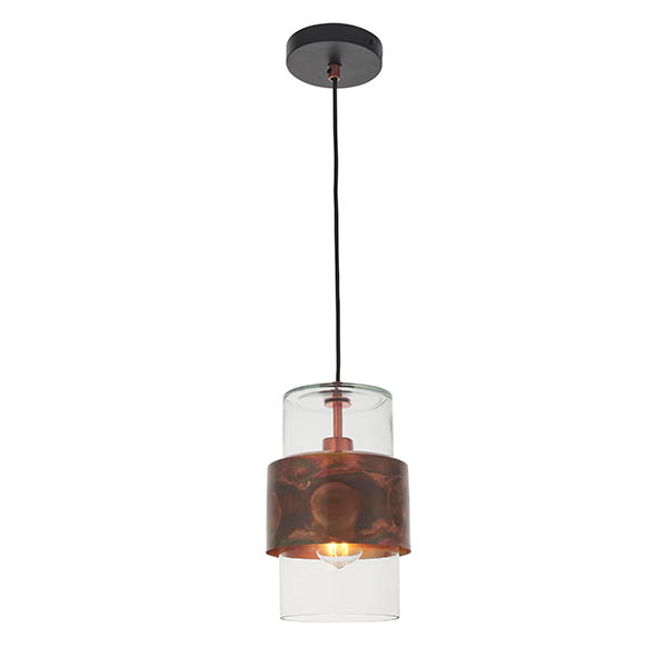 Hammered Copper Disc Pendant Ceiling