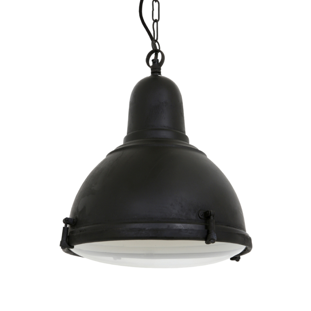 Industrial Pendant with Opal Diffuser Ceiling