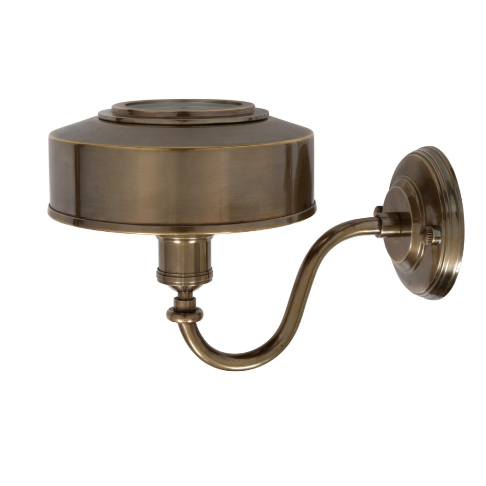 Antique Brass & Glass Wall Light Lighting