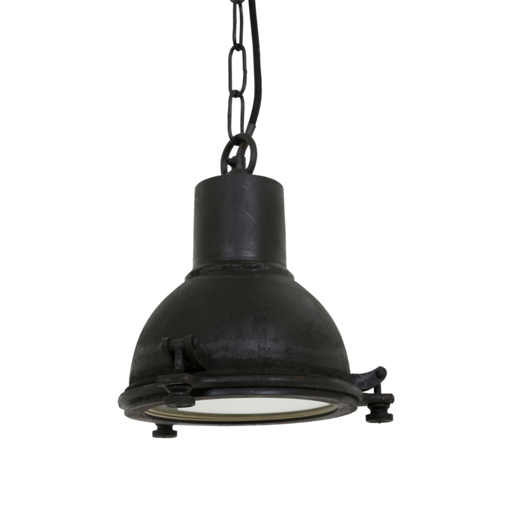 Industrial Pendant with Opal Diffuser Ceiling