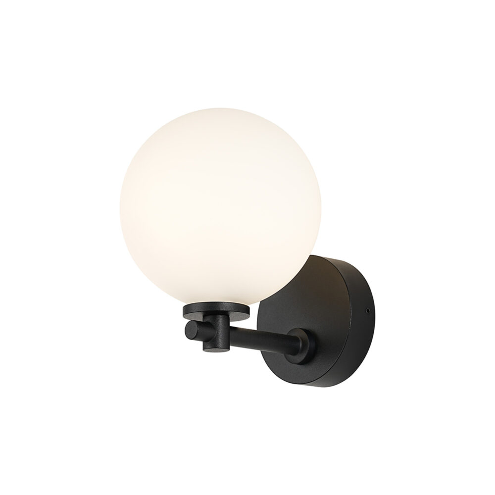 IP44 Wall Light with Opal Globe Bathroom