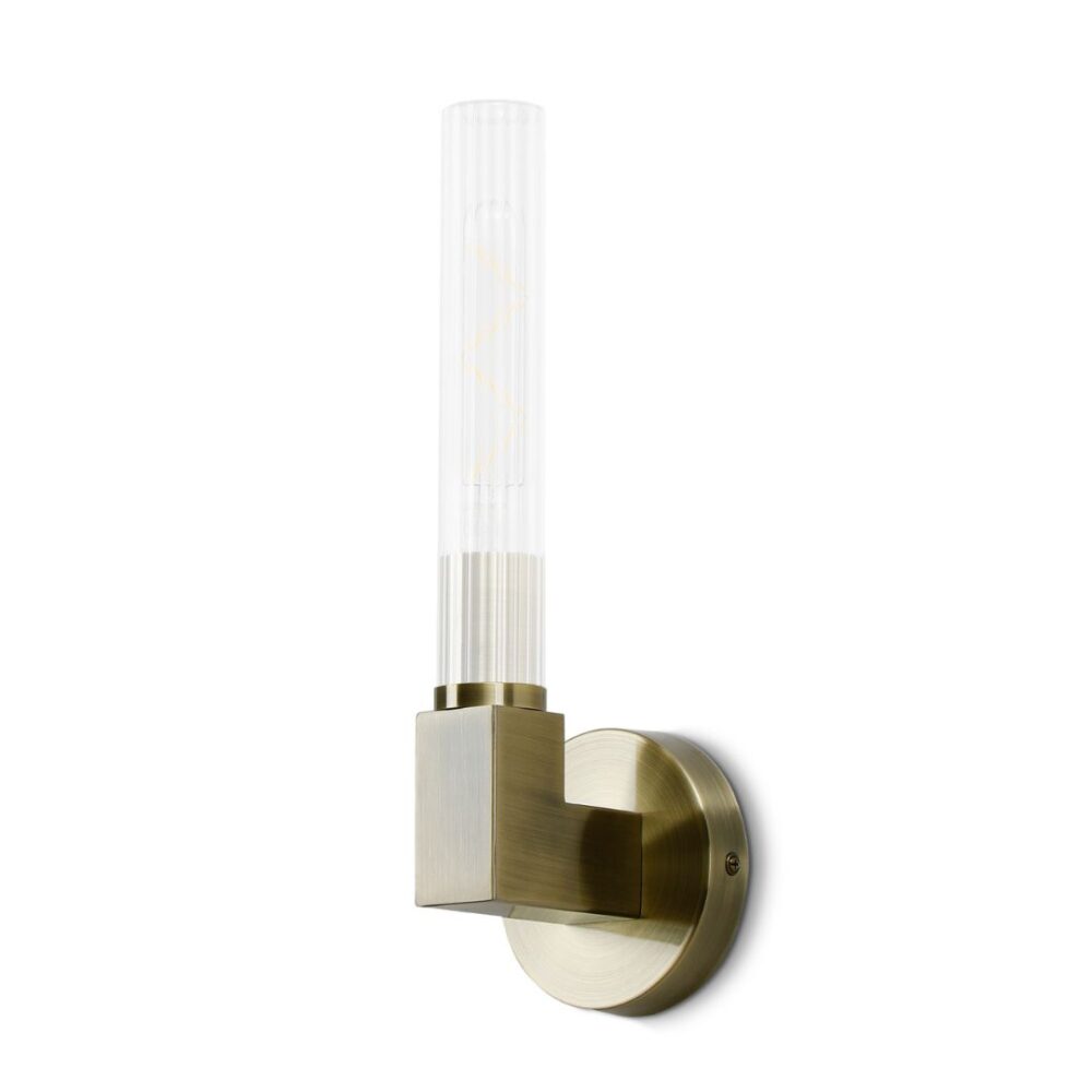 IP44 Ribbed Wall Light Bathroom