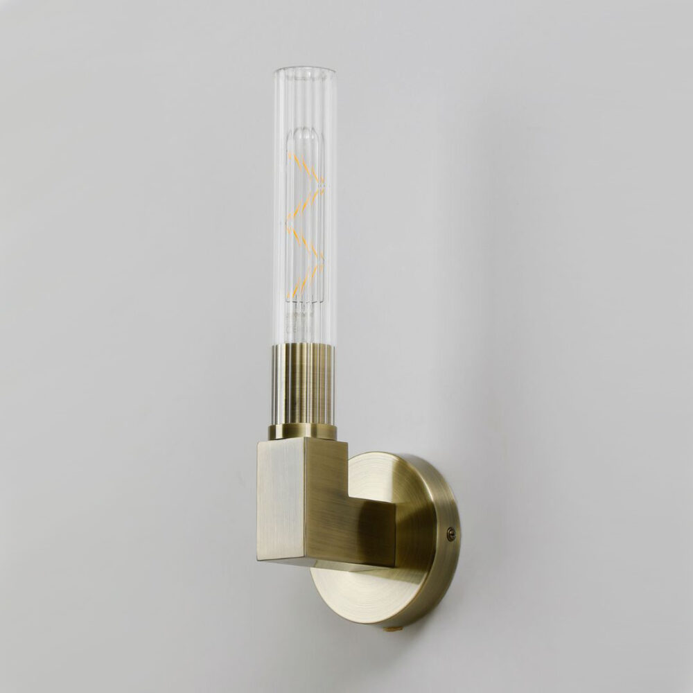 IP44 Ribbed Wall Light Bathroom