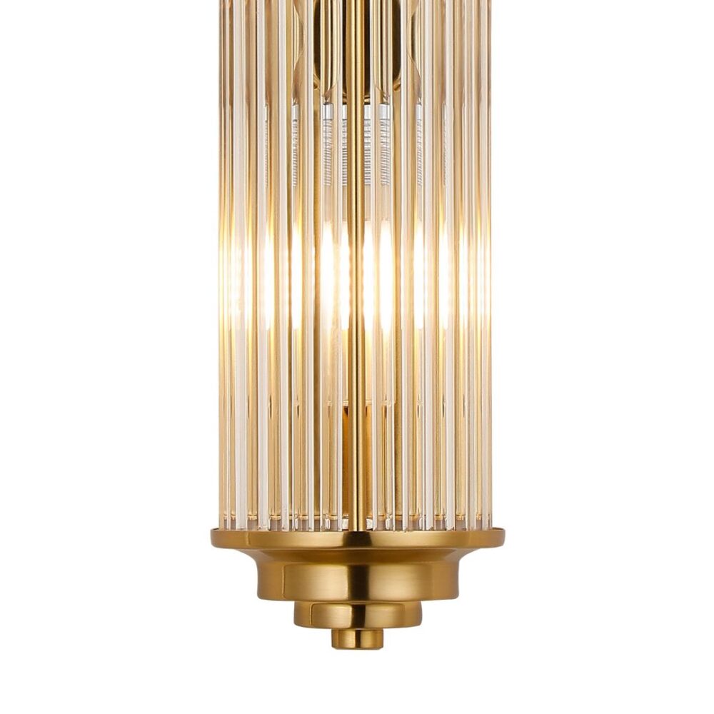 Gold Glass Rod Wall Light (IP44) Bathroom