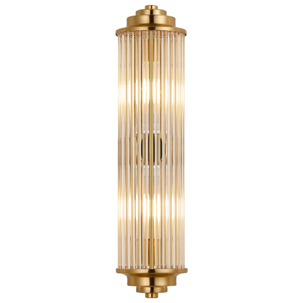 Gold Glass Rod Wall Light (IP44) Bathroom