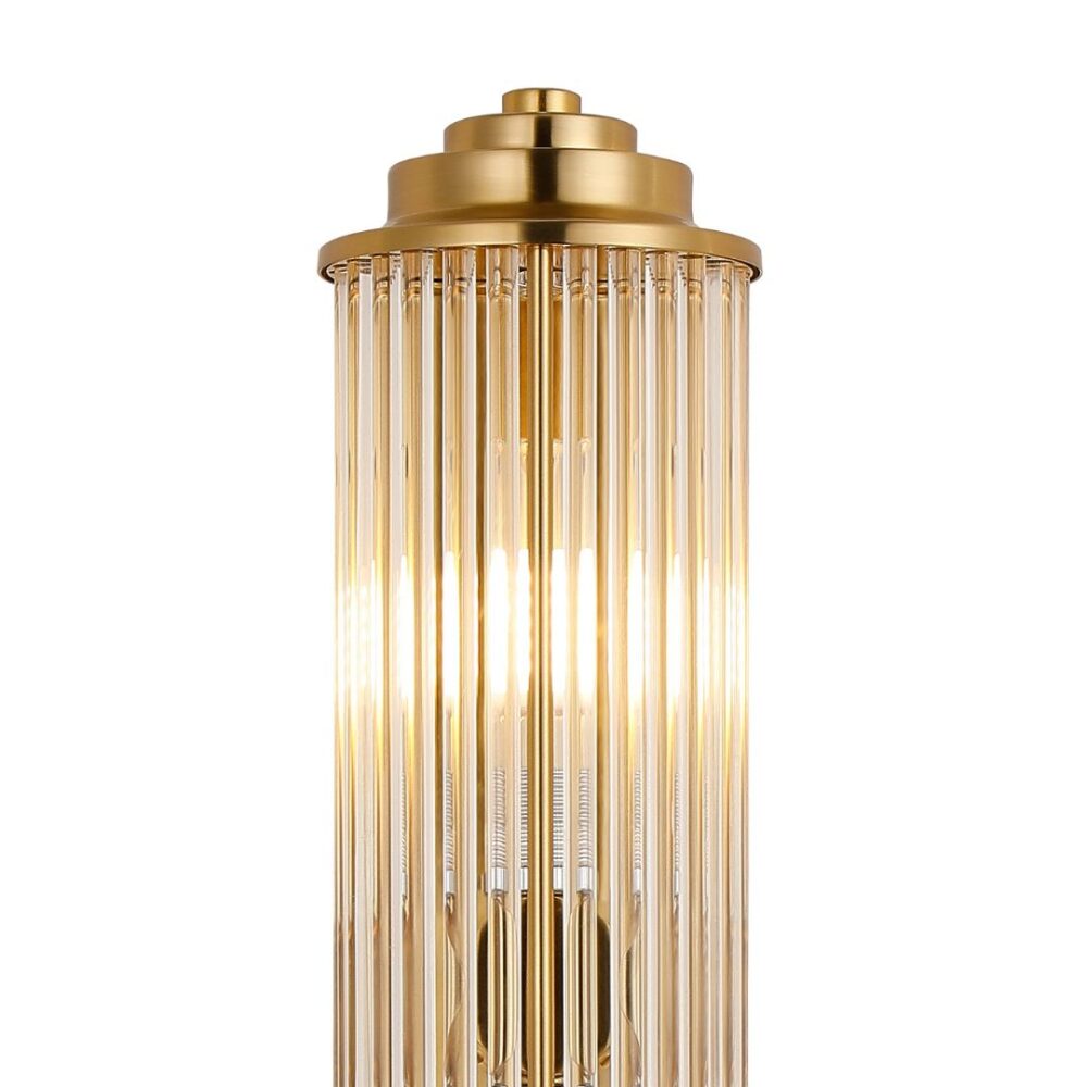 Gold Glass Rod Wall Light (IP44) Bathroom